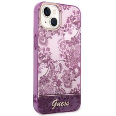 Guess GUESS GUHCP14MHGPLHF IPHONE 14 PLUS / 15 PLUS 6,7" FUCHSIOVÉ/FUSCHIA PEVNÉ POUZDRO PORCELAIN COLLECTION