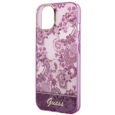 Guess GUESS GUHCP14MHGPLHF IPHONE 14 PLUS / 15 PLUS 6,7" FUCHSIOVÉ/FUSCHIA PEVNÉ POUZDRO PORCELAIN COLLECTION