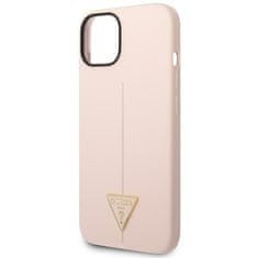 Guess GUESS GUHCP14MSLTGP IPHONE 14 PLUS / 15 PLUS 6,7" RŮŽOVÝ/RŮŽOVÝ PEVNÝ OBAL SILIKONOVÝ TROJÚHELNÍK