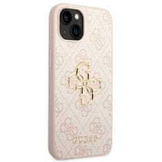 Guess GUESS GUHCP14S4GMGPI IPHONE 14 / 15 / 13 6,1" RŮŽOVÝ/RŮŽOVÝ PEVNÝ OBAL 4G BIG METAL LOGO