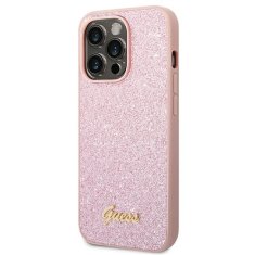 Guess GUESS GUHCP14XHGGSHP IPHONE 14 PRO MAX 6,7" RÓŻOWY/PINK HARD CASE GLITTER SCRIPT