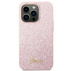 Guess GUESS GUHCP14XHGGSHP IPHONE 14 PRO MAX 6,7" RÓŻOWY/PINK HARD CASE GLITTER SCRIPT