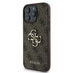 Guess GUESS GUHCP16L4GMGBR IPHONE 16 PRO 6,3" HNĚDÝ/HNĚDÝ PEVNÝ OBAL 4G VELKÉ LOGO