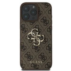 Guess GUESS GUHCP16L4GMGBR IPHONE 16 PRO 6,3" HNĚDÝ/HNĚDÝ PEVNÝ OBAL 4G VELKÉ LOGO