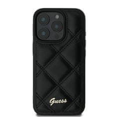 Guess GUESS GUHCP16XPSQSQSK IPHONE 16 PRO MAX 6,9" ČERNO/ČERNÉ PEVNÉ POUZDRO PROŠÍVANÉ KOVOVÉ LOGO