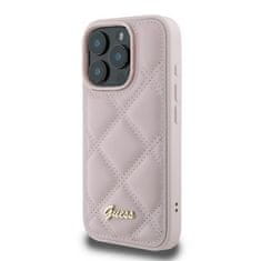 Guess GUESS GUHCP16XPSQSQSP IPHONE 16 PRO MAX 6,9" RŮŽOVÉ/RŮŽOVÉ PEVNÉ POUZDRO PROŠÍVANÉ KOVOVÉ LOGO