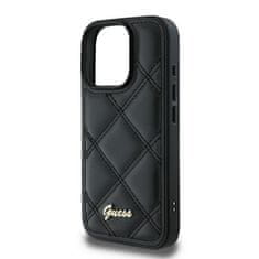 Guess GUESS GUHCP16XPSQSQSK IPHONE 16 PRO MAX 6,9" ČERNO/ČERNÉ PEVNÉ POUZDRO PROŠÍVANÉ KOVOVÉ LOGO