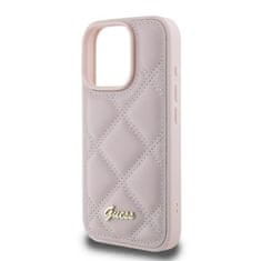 Guess GUESS GUHCP16XPSQSQSP IPHONE 16 PRO MAX 6,9" RŮŽOVÉ/RŮŽOVÉ PEVNÉ POUZDRO PROŠÍVANÉ KOVOVÉ LOGO