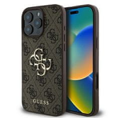 Guess GUESS GUHCP16X4GMGBR IPHONE 16 PRO MAX 6,9" HNĚDÝ/HNĚDÝ PEVNÝ OBAL 4G VELKÉ LOGO