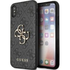 Guess GUESS GUHCPX4GMGGR IPHONE X/XS ŠEDÝ/ŠEDÝ PEVNÝ OBAL 4G VELKÉ KOVOVÉ LOGO