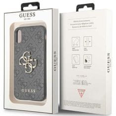 Guess GUESS GUHCPX4GMGGR IPHONE X/XS ŠEDÝ/ŠEDÝ PEVNÝ OBAL 4G VELKÉ KOVOVÉ LOGO