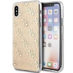 Guess GUESS GUHCPXPCU4GLGO IPHONE X/XS ZLATÝ/ZLATÝ PEVNÝ OBAL 4G GLITTER