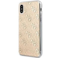 Guess GUESS GUHCPXPCU4GLGO IPHONE X/XS ZLATÝ/ZLATÝ PEVNÝ OBAL 4G GLITTER