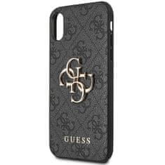 Guess GUESS GUHCPX4GMGGR IPHONE X/XS ŠEDÝ/ŠEDÝ PEVNÝ OBAL 4G VELKÉ KOVOVÉ LOGO