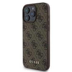 Guess GUESS GUHCP16LG4GFBR IPHONE 16 PRO 6,3" HNĚDÝ/HNĚDÝ PEVNÝ OBAL 4G CLASSIC