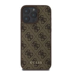 Guess GUESS GUHCP16LG4GFBR IPHONE 16 PRO 6,3" HNĚDÝ/HNĚDÝ PEVNÝ OBAL 4G CLASSIC