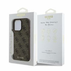 Guess GUESS GUHCP16LG4GFBR IPHONE 16 PRO 6,3" HNĚDÝ/HNĚDÝ PEVNÝ OBAL 4G CLASSIC