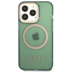 Guess GUESS GUHMP13LHTCMA IPHONE 13 PRO / 13 6,1" ZELENÝ/KHAKI PEVNÝ OBAL GOLD OUTLINE TRANSLUCENT MAGSAFE