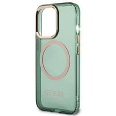 Guess GUESS GUHMP13LHTCMA IPHONE 13 PRO / 13 6,1" ZELENÝ/KHAKI PEVNÝ OBAL GOLD OUTLINE TRANSLUCENT MAGSAFE