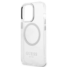 Guess GUESS GUHMP13LHTRMS IPHONE 13 PRO / 13 6,1" STŘÍBRNÝ/STŘÍBRNÝ PEVNÝ OBAL METAL OUTLINE MAGSAFE