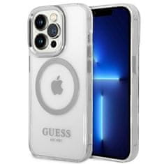 Guess GUESS GUHMP14LHTRMS IPHONE 14 PRO 6,1" STŘÍBRNÝ/STŘÍBRNÝ PEVNÝ OBAL METAL OUTLINE MAGSAFE