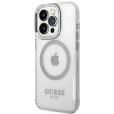 Guess GUESS GUHMP14LHTRMS IPHONE 14 PRO 6,1" STŘÍBRNÝ/STŘÍBRNÝ PEVNÝ OBAL METAL OUTLINE MAGSAFE