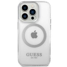 Guess GUESS GUHMP14LHTRMS IPHONE 14 PRO 6,1" STŘÍBRNÝ/STŘÍBRNÝ PEVNÝ OBAL METAL OUTLINE MAGSAFE