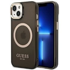 Guess GUESS GUHMP14MHTCMK IPHONE 14 PLUS / 15 PLUS 6,7" ČERNO/ČERNÉ PEVNÉ POUZDRO GOLD OUTLINE TRANSLUCENT MAGSAFE