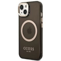 Guess GUESS GUHMP14MHTCMK IPHONE 14 PLUS / 15 PLUS 6,7" ČERNO/ČERNÉ PEVNÉ POUZDRO GOLD OUTLINE TRANSLUCENT MAGSAFE