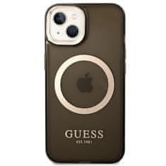 Guess GUESS GUHMP14MHTCMK IPHONE 14 PLUS / 15 PLUS 6,7" ČERNO/ČERNÉ PEVNÉ POUZDRO GOLD OUTLINE TRANSLUCENT MAGSAFE