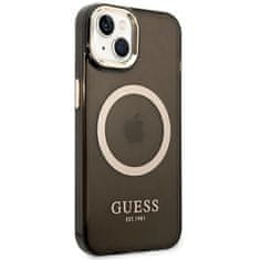 Guess GUESS GUHMP14MHTCMK IPHONE 14 PLUS / 15 PLUS 6,7" ČERNO/ČERNÉ PEVNÉ POUZDRO GOLD OUTLINE TRANSLUCENT MAGSAFE