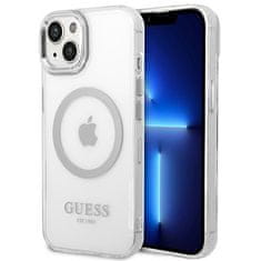 Guess GUESS GUHMP14MHTRMS IPHONE 14 PLUS / 15 PLUS 6,7" STŘÍBRNÝ/STŘÍBRNÝ PEVNÝ OBAL METAL OUTLINE MAGSAFE