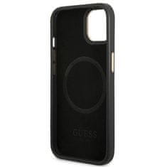 Guess GUESS GUHMP14MU4GPRK IPHONE 14 PLUS / 15 PLUS 6,7" ČERNÝ/ČERNÝ PEVNÝ OBAL 4G LOGO PLATE MAGSAFE