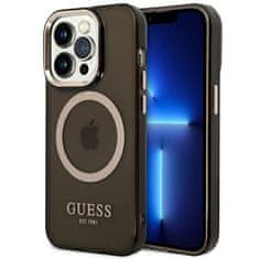 Guess GUESS GUHMP14XHTCMK IPHONE 14 PRO MAX 6,7" ČERNO/ČERNÉ PEVNÉ POUZDRO GOLD OUTLINE TRANSLUCENT MAGSAFE