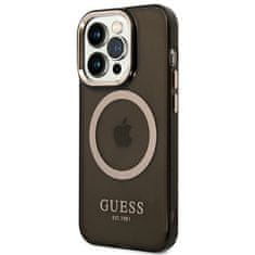 Guess GUESS GUHMP14XHTCMK IPHONE 14 PRO MAX 6,7" ČERNO/ČERNÉ PEVNÉ POUZDRO GOLD OUTLINE TRANSLUCENT MAGSAFE