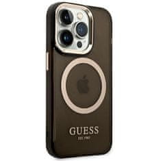 Guess GUESS GUHMP14XHTCMK IPHONE 14 PRO MAX 6,7" ČERNO/ČERNÉ PEVNÉ POUZDRO GOLD OUTLINE TRANSLUCENT MAGSAFE