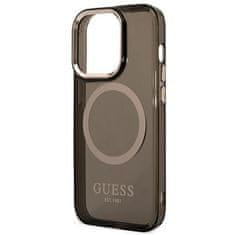 Guess GUESS GUHMP14XHTCMK IPHONE 14 PRO MAX 6,7" ČERNO/ČERNÉ PEVNÉ POUZDRO GOLD OUTLINE TRANSLUCENT MAGSAFE