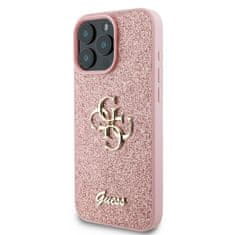 Guess GUESS GUHCP16LHG4SGP IPHONE 16 PRO 6,3" RŮŽOVÝ/RŮŽOVÝ PEVNÝ OBAL FIXED GLITTER BIG 4G