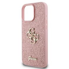 Guess GUESS GUHCP16LHG4SGP IPHONE 16 PRO 6,3" RŮŽOVÝ/RŮŽOVÝ PEVNÝ OBAL FIXED GLITTER BIG 4G