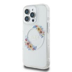 Guess GUESS GUHMP16SHFWFCT IPHONE 16 6,1" PRŮHLEDNÝ PEVNÝ OBAL IML FLOWERS WREATH MAGSAFE