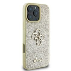 Guess GUESS GUHCP16LHG4SGD IPHONE 16 PRO 6,3" ZLATÝ/ZLATÝ PEVNÝ OBAL FIXED GLITTER BIG 4G