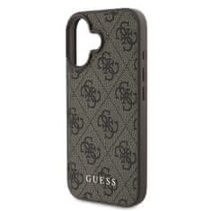 Guess GUESS GUHCP16SG4GFBR IPHONE 16 6,1" HNĚDÝ/HNĚDÝ PEVNÝ OBAL 4G CLASSIC