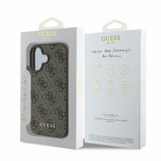 Guess GUESS GUHCP16SG4GFBR IPHONE 16 6,1" HNĚDÝ/HNĚDÝ PEVNÝ OBAL 4G CLASSIC