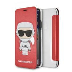 Karl Lagerfeld KARL LAGERFELD KLFLBKPXKSCORE KNIHOVNA IPHONE X/ XS ČERVENÁ/ČERVENÁ KARL SPACE COSMONAUT