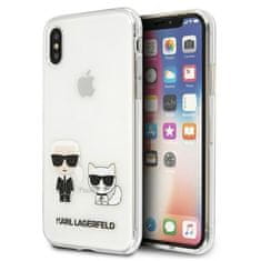 Karl Lagerfeld KARL LAGERFELD KLHCI65CKTR PEVNÝ OBAL NA IPHONE XS MAX TRANSPARENT KARL & CHOUPETTE