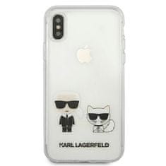 Karl Lagerfeld KARL LAGERFELD KLHCI65CKTR PEVNÝ OBAL NA IPHONE XS MAX TRANSPARENT KARL & CHOUPETTE