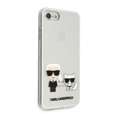 Karl Lagerfeld KARL LAGERFELD KLHCI8CKTR PEVNÝ OBAL NA IPHONE 7/8/SE 2020 / SE 2022 TRANSPARENT KARL & CHOUPETTE