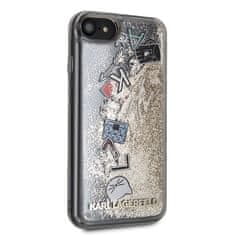 Karl Lagerfeld KARL LAGERFELD KLHCI8KSICGO IPHONE 7/8 SE 2020 / SE 2022 ZLATÝ/ZLATÝ PEVNÝ OBAL ICONIC LIQUID GLITTER