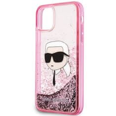 Karl Lagerfeld KARL LAGERFELD KLHCN61LNKHCP IPHONE 11/ XR RŮŽOVÉ/RŮŽOVÉ PEVNÉ POUZDRO GLITTER KARL HEAD