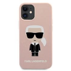 Karl Lagerfeld KARL LAGERFELD KLHCP12SSLFKPI IPHONE 12 MINI 5,4" PEVNÝ OBAL SVĚTLE RŮŽOVÝ/SVĚTLE RŮŽOVÝ SILIKONOVÝ IKONICKÝ